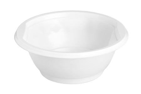 Тарелка-миска суповая пластиковая 475 мл белая фото