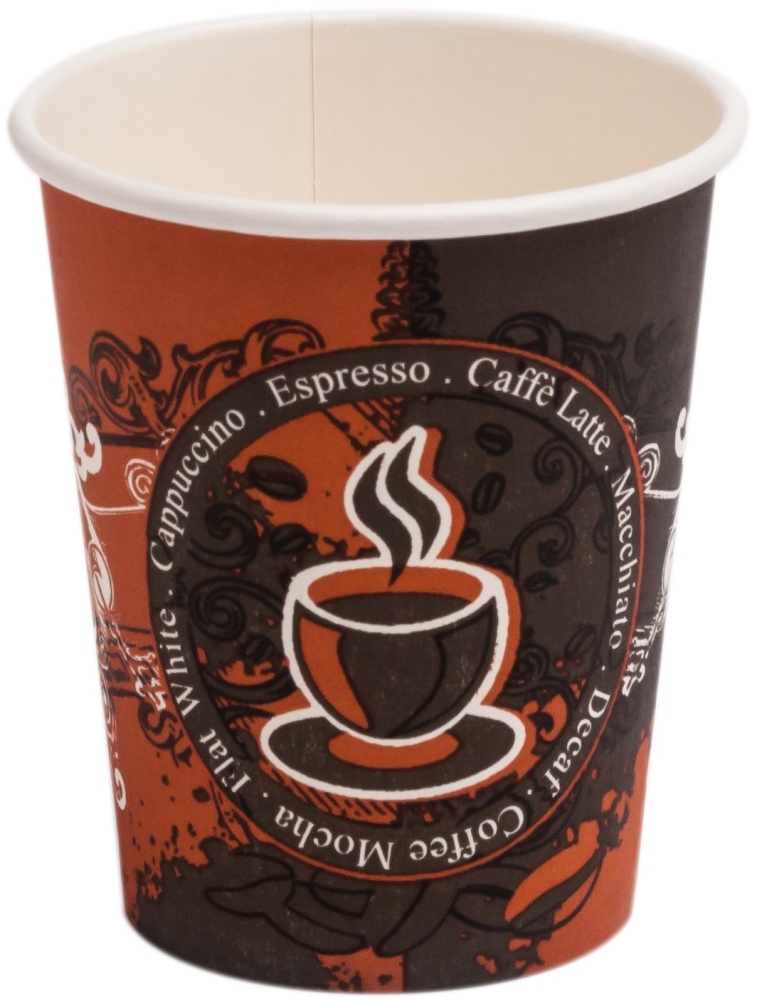 Бумажный стакан «Coffee Latte» 250 мл с рисунком фото